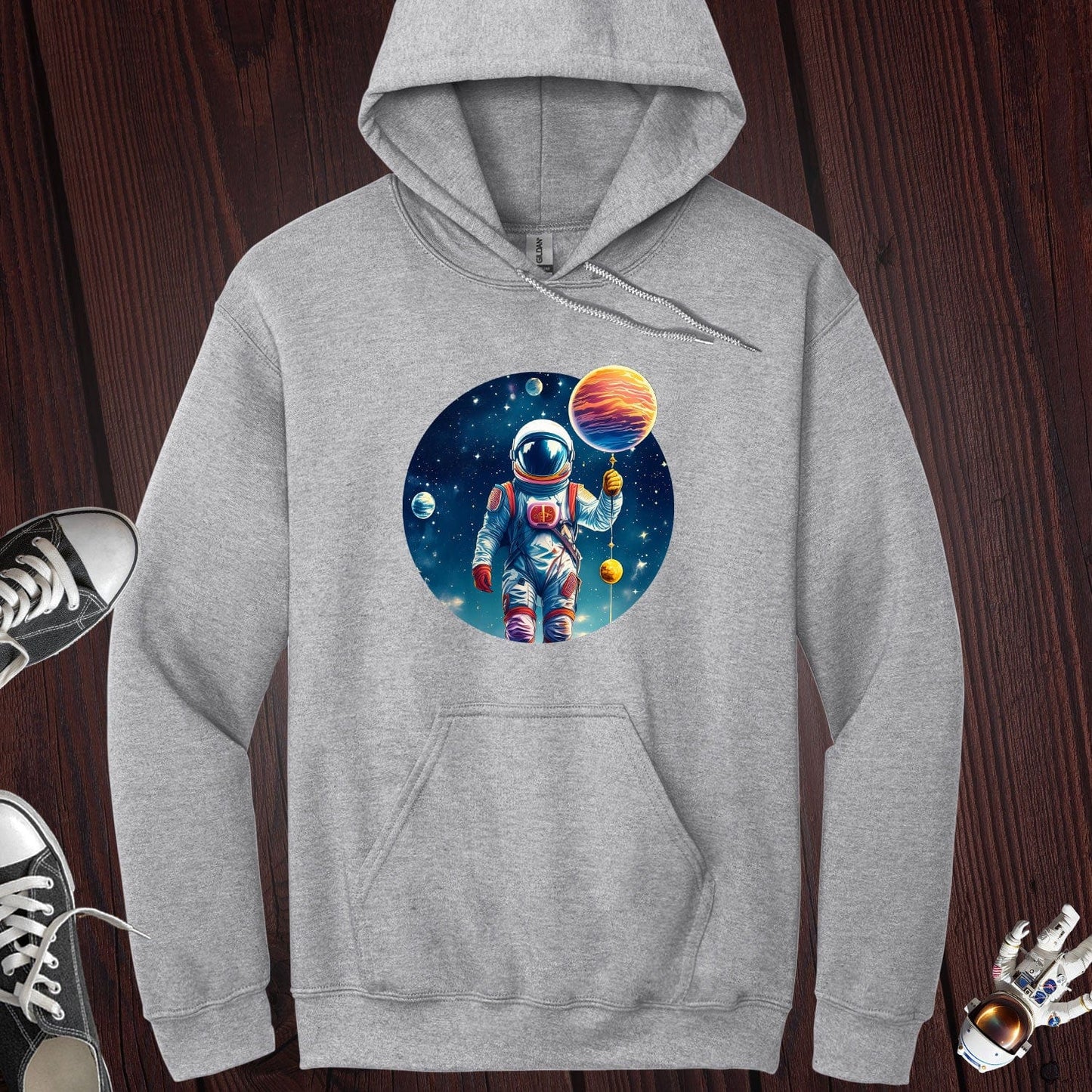 Astronaut Holding Planet Hoodie