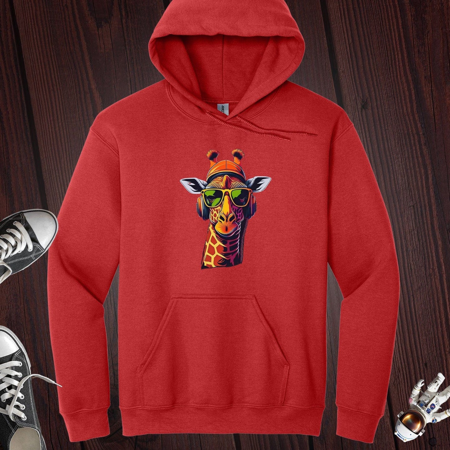 Like I Care Giraffe Headphone Hoodie