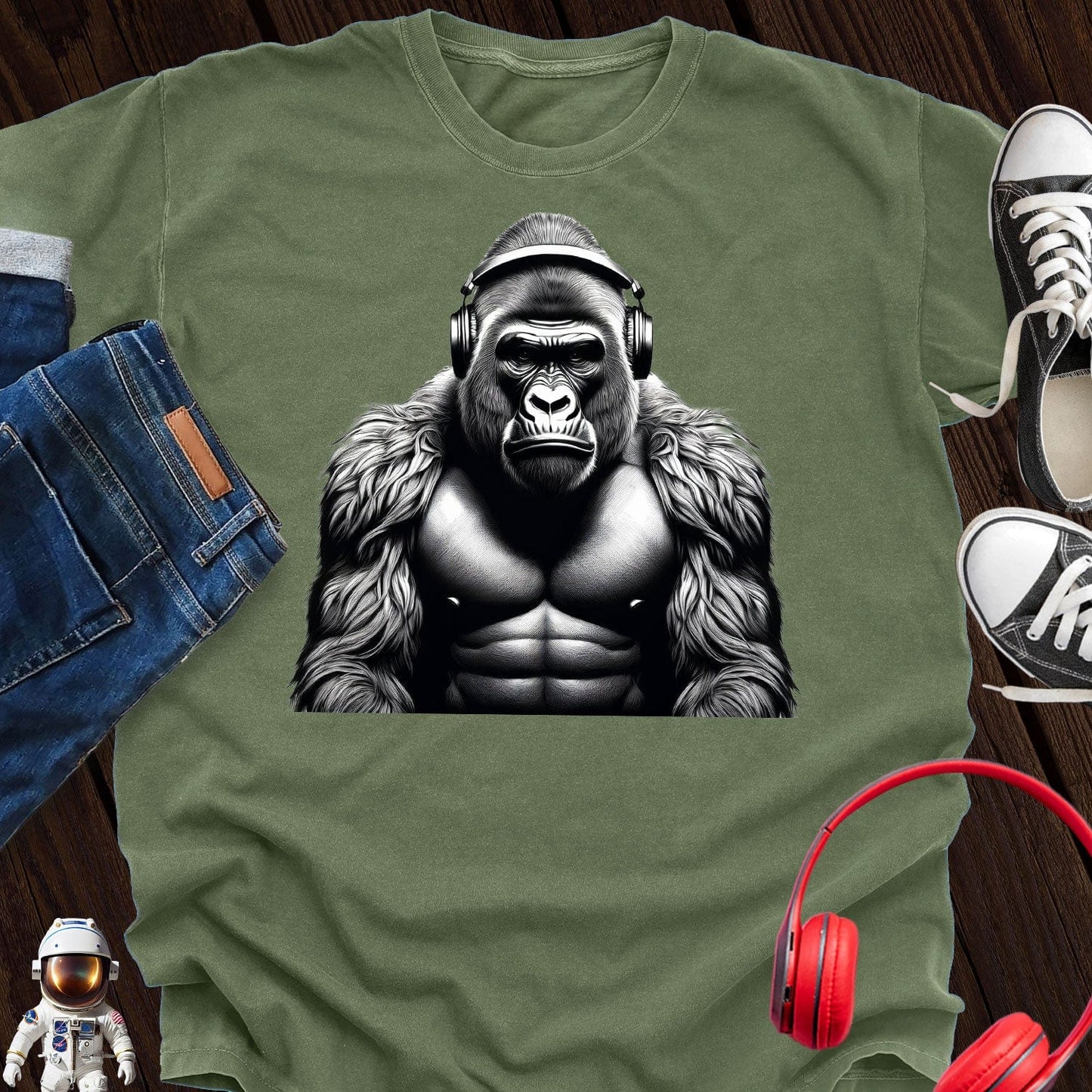 Silver Back Gorilla Music T-Shirt