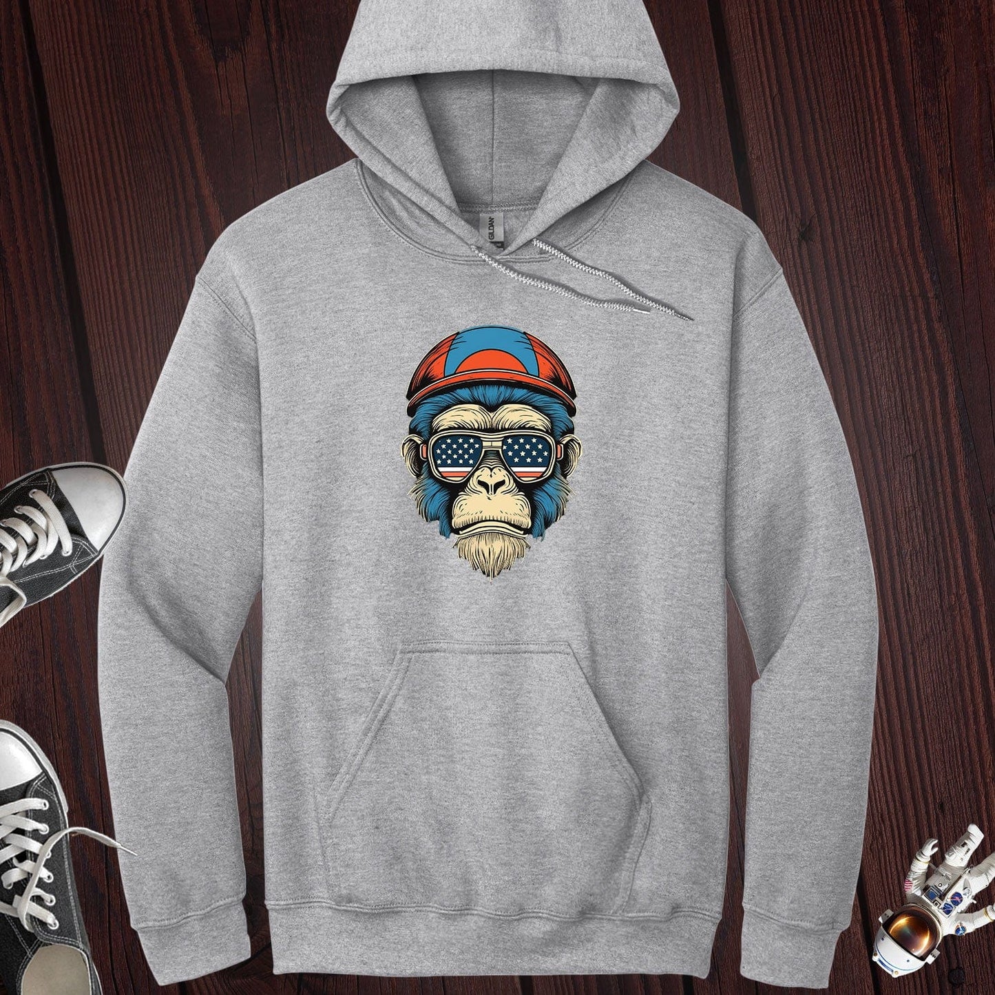 USA Monkey Hoodie