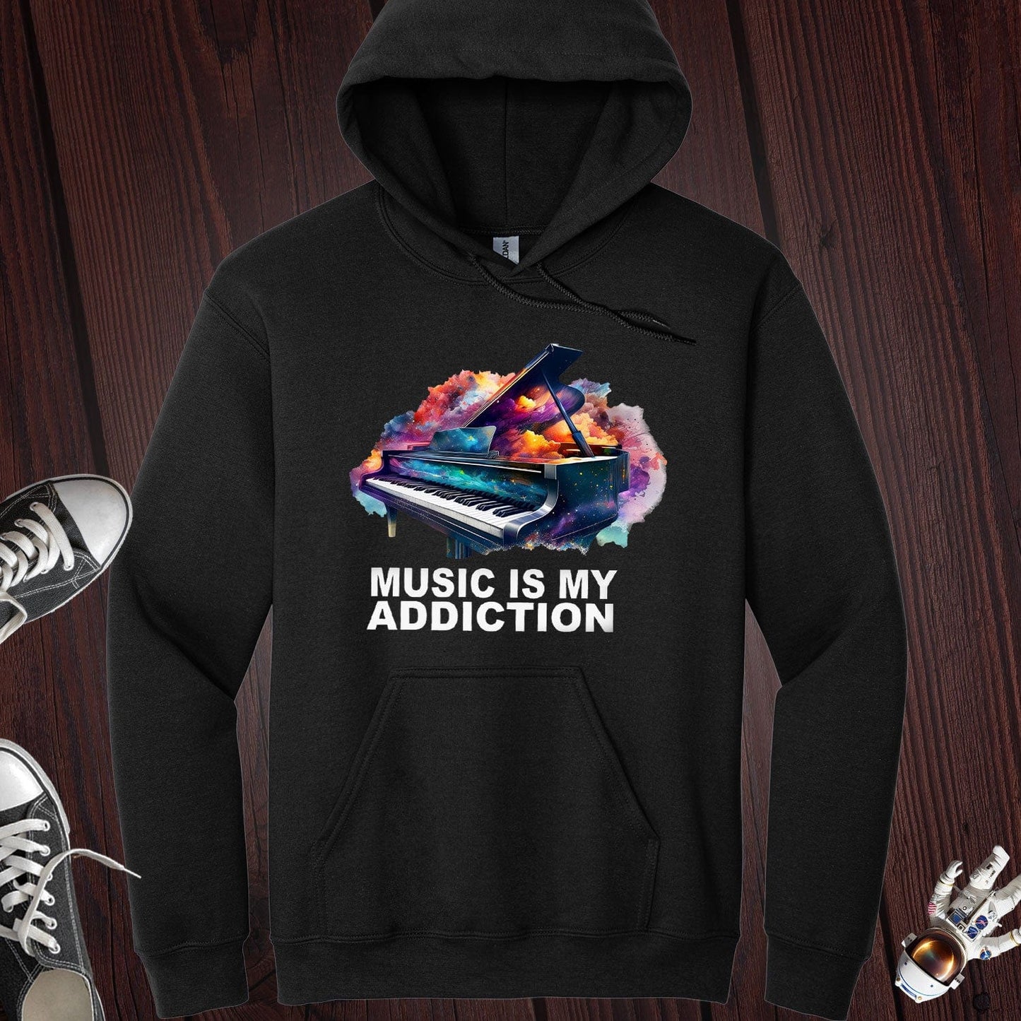 Music is My Addiction Piano Hoodie