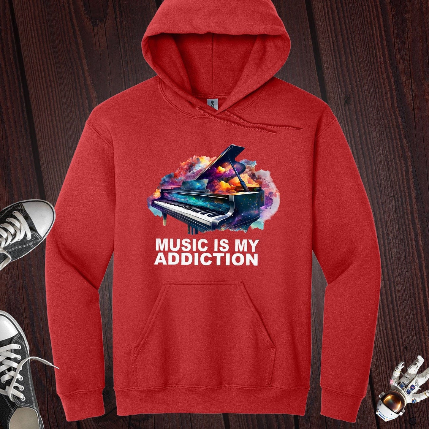 Music is My Addiction Piano Hoodie