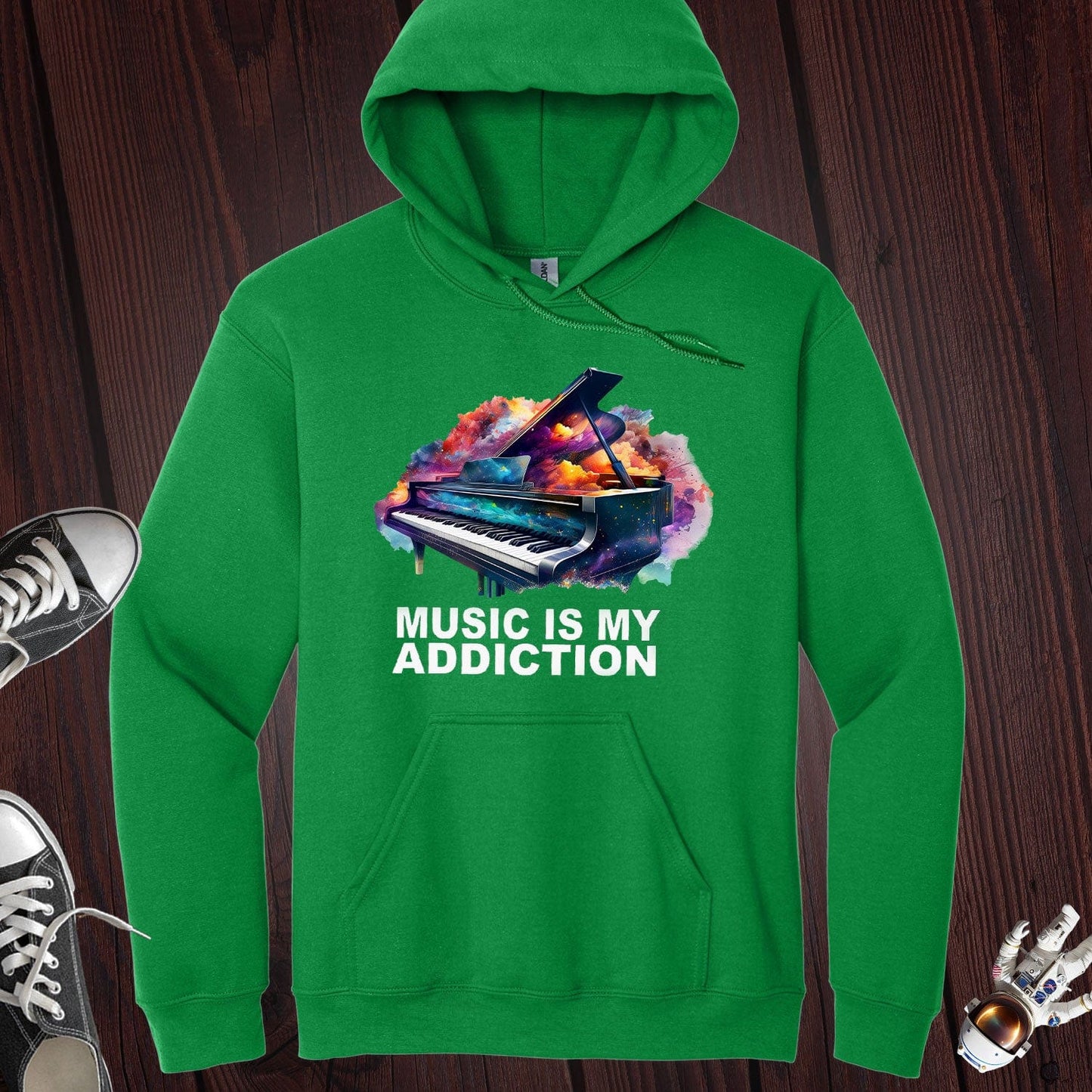 Music is My Addiction Piano Hoodie