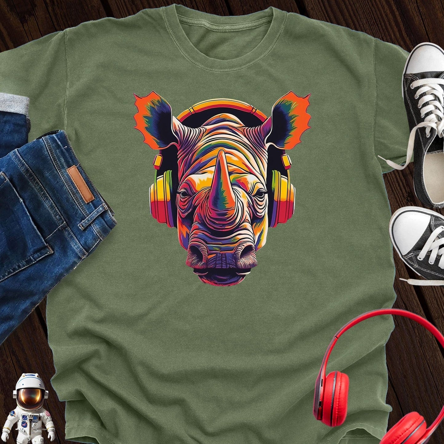 Rhino Headphones T-Shirt