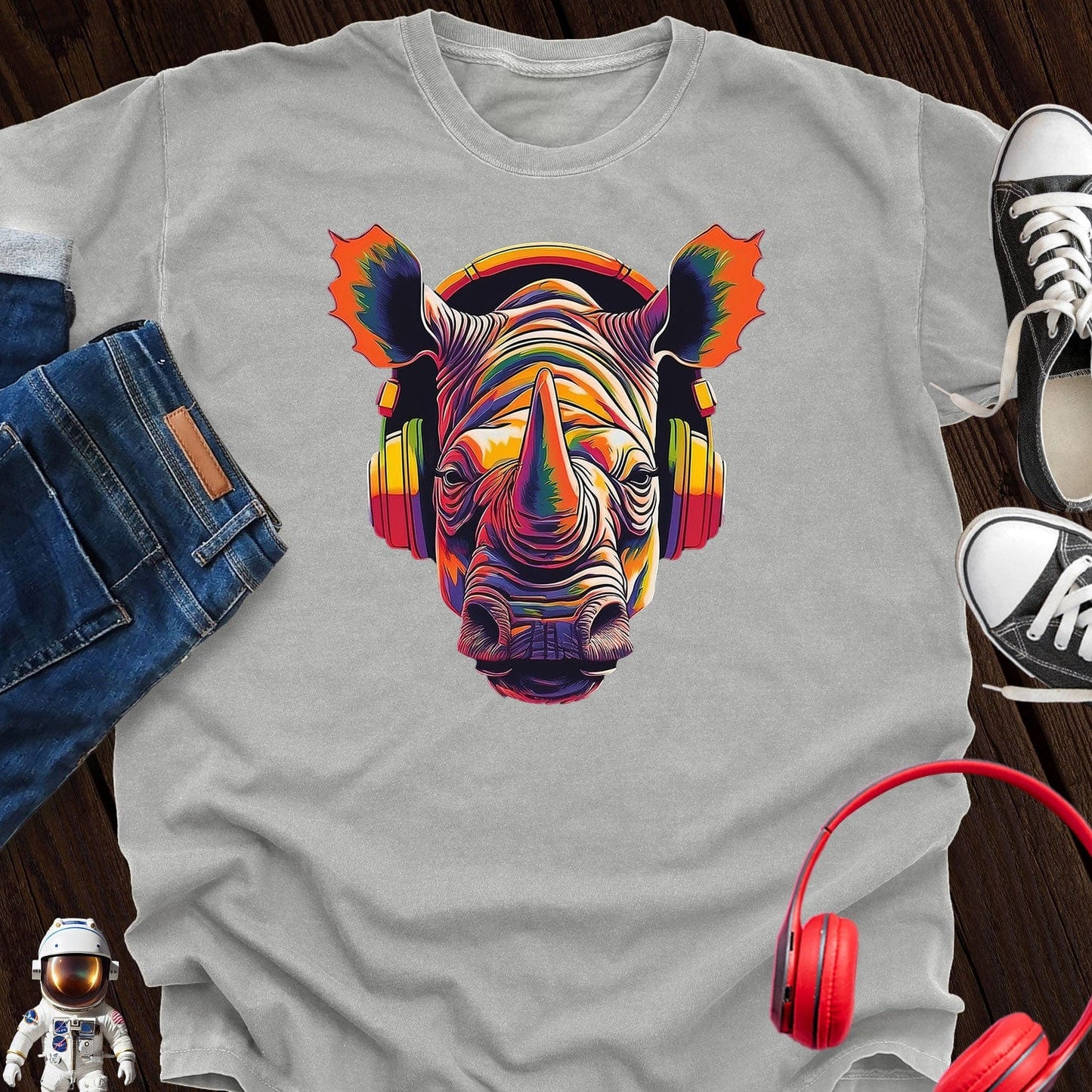 Rhino Headphones T-Shirt