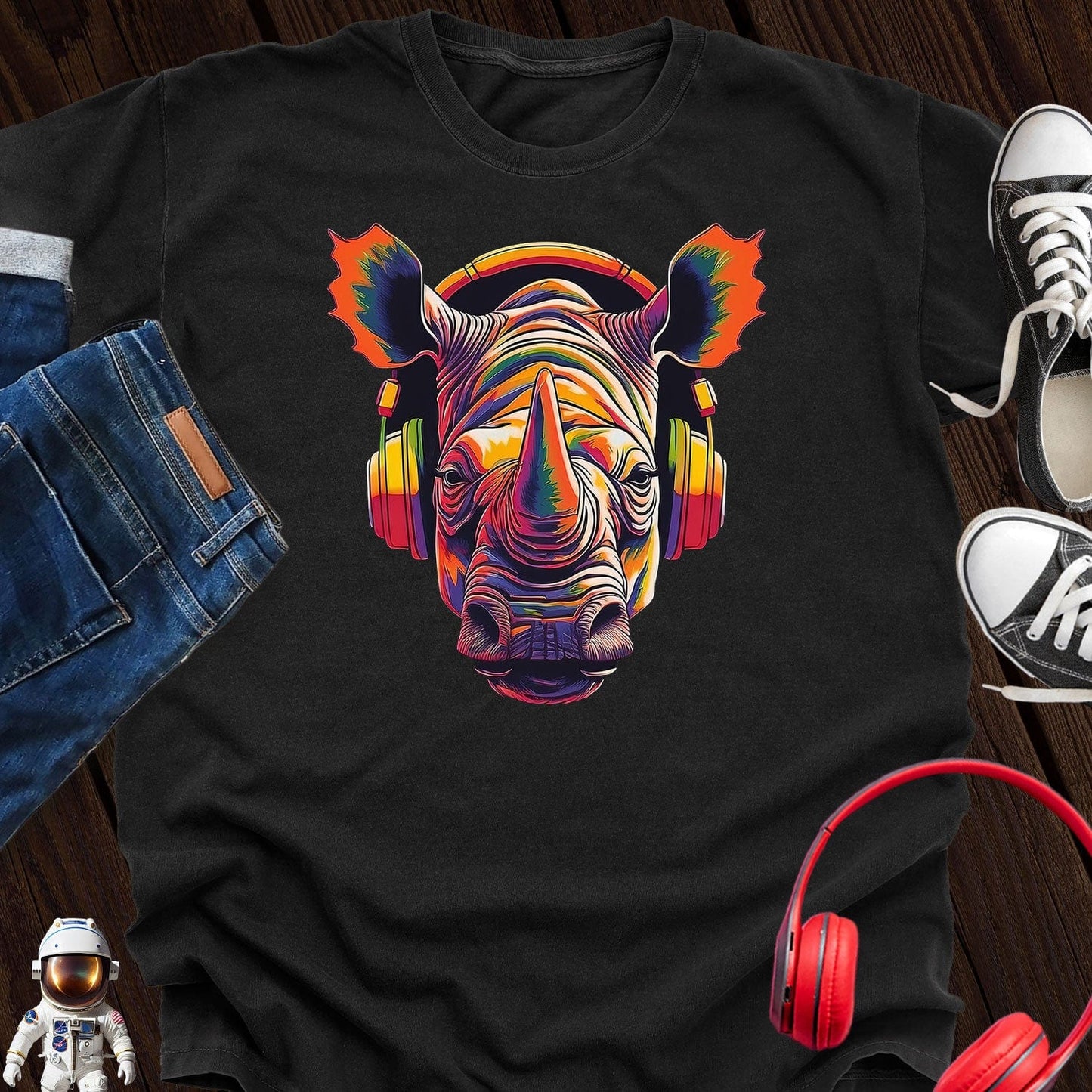 Rhino Headphones T-Shirt