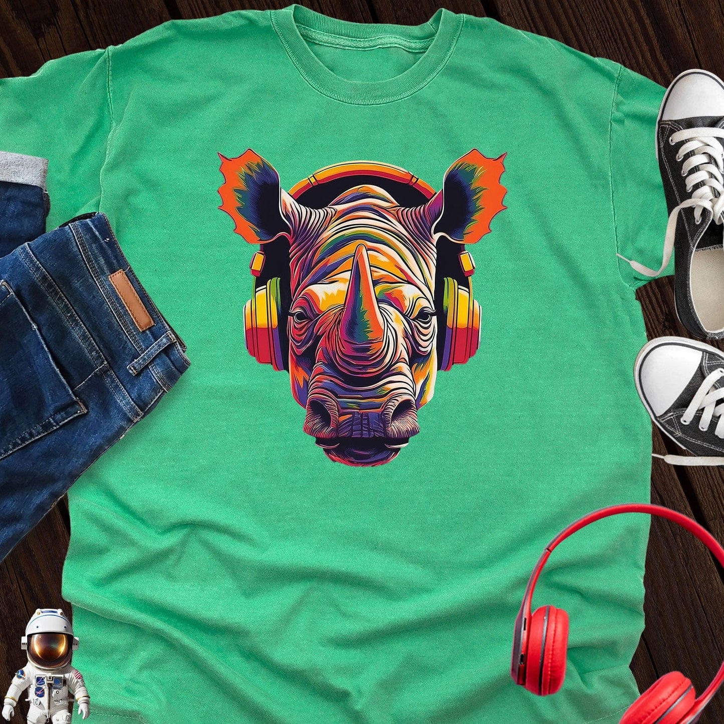 Rhino Headphones T-Shirt