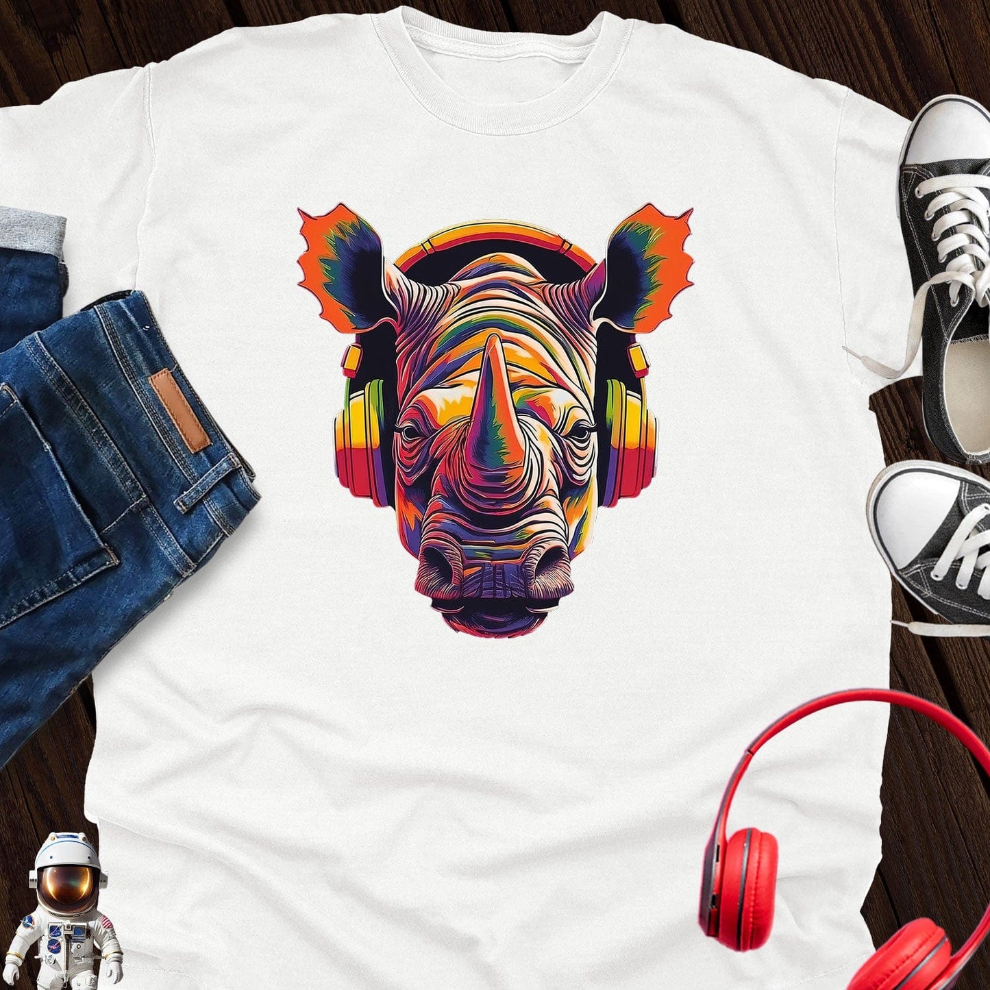 Rhino Headphones T-Shirt