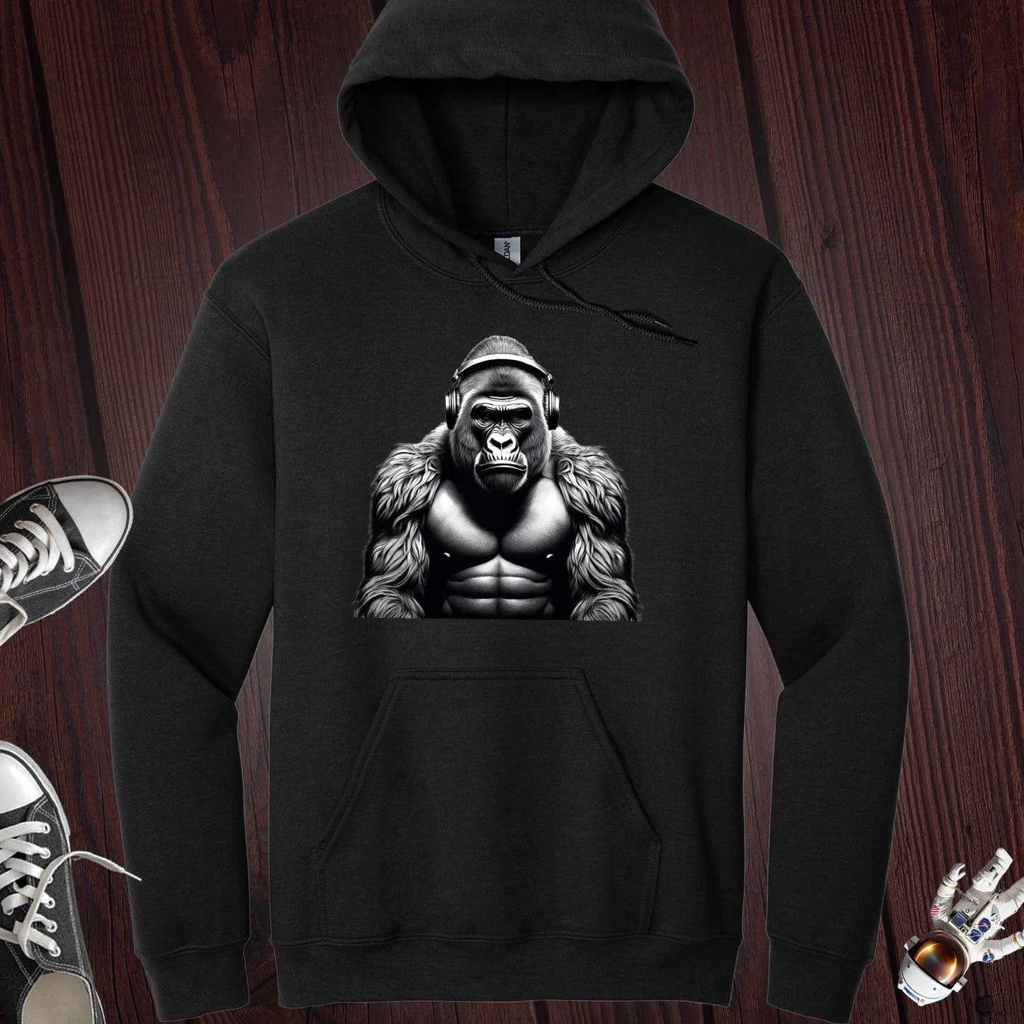 Silver Back Gorilla Music Hoodie