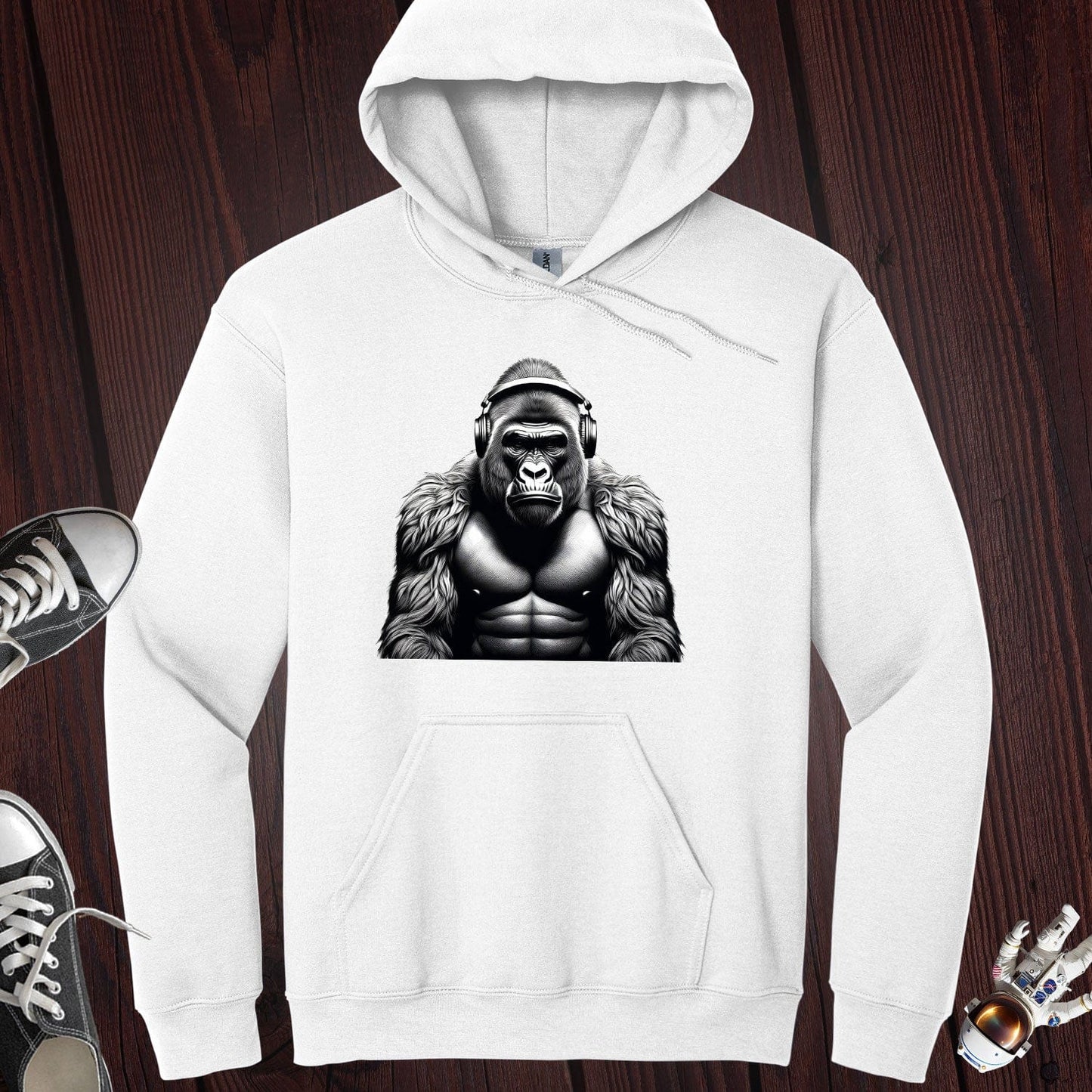 Silver Back Gorilla Music Hoodie