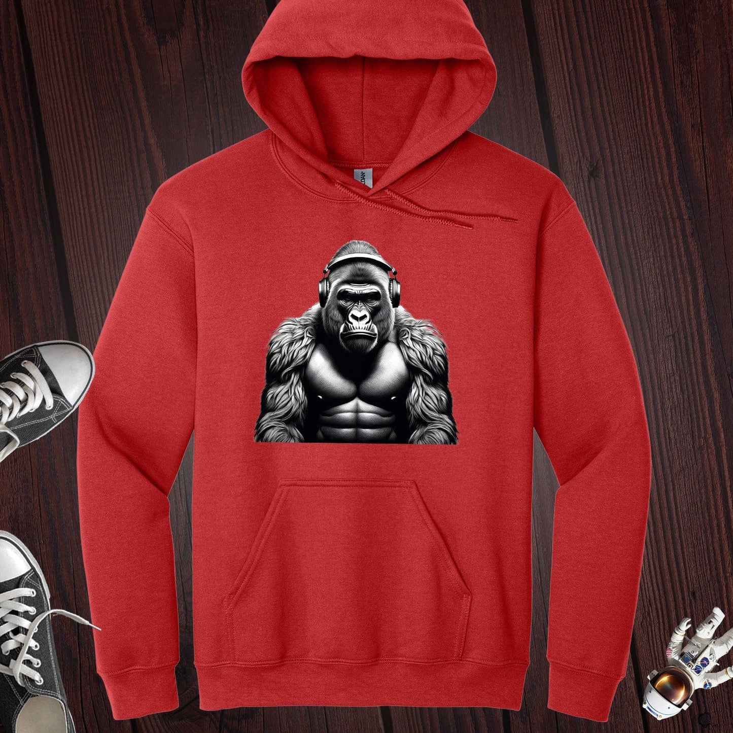 Silver Back Gorilla Music Hoodie