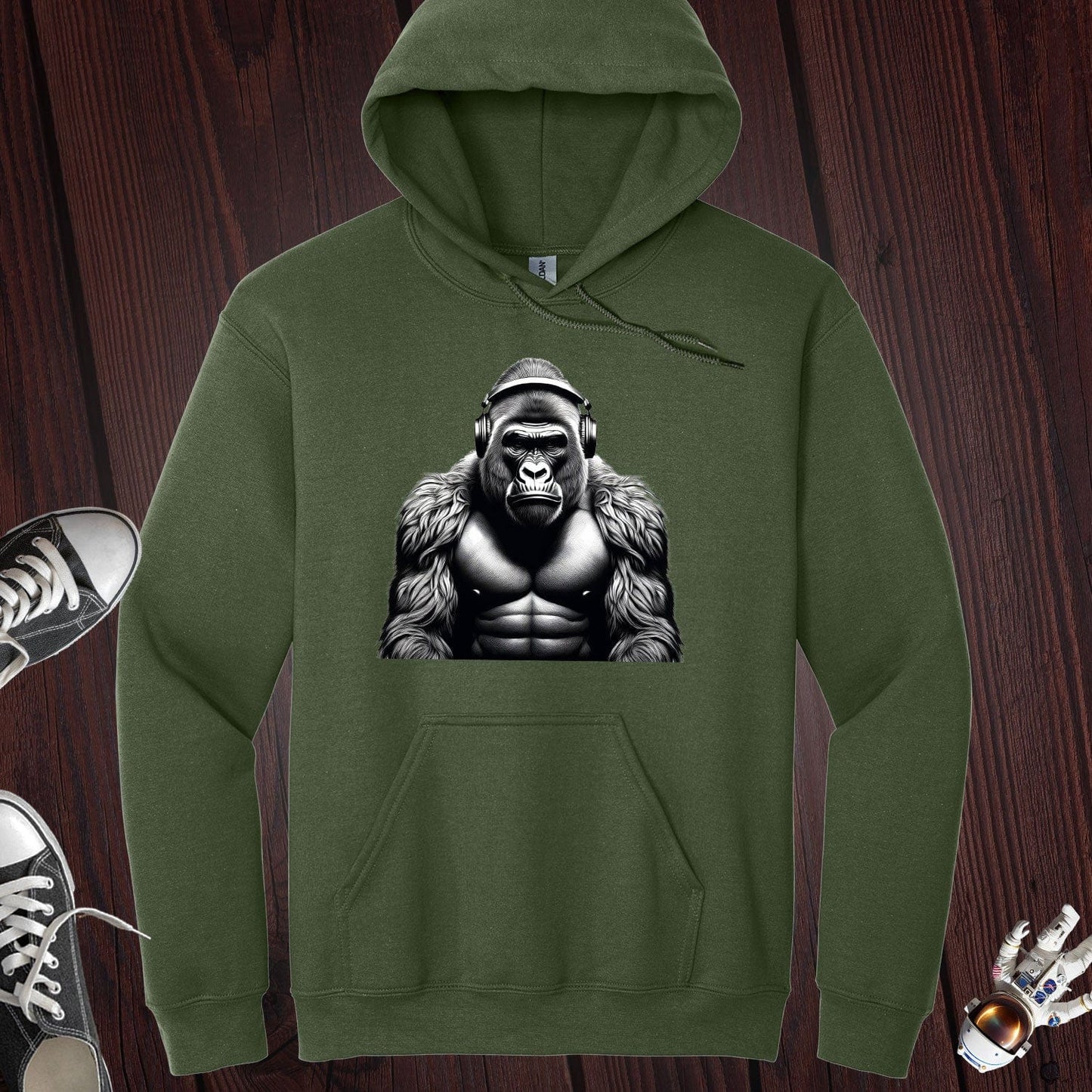 Silver Back Gorilla Music Hoodie