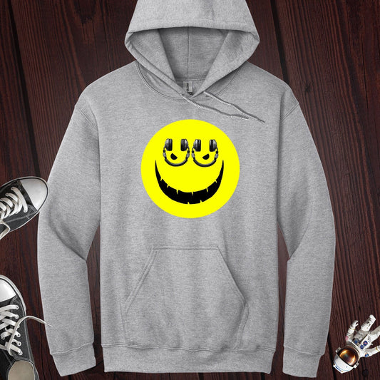 Watching Headphone Smiley Hoodie