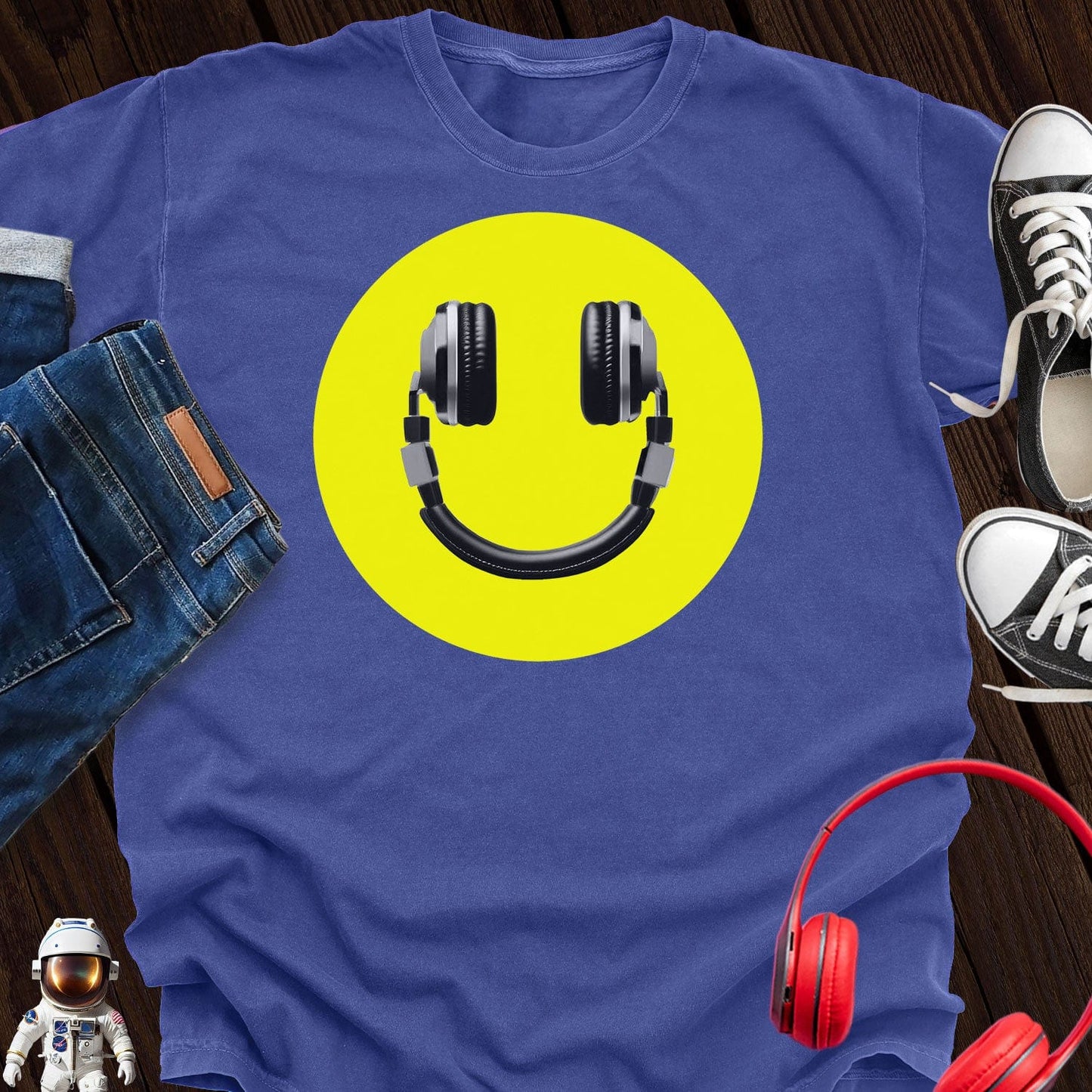 Headphone Smiley T-Shirt