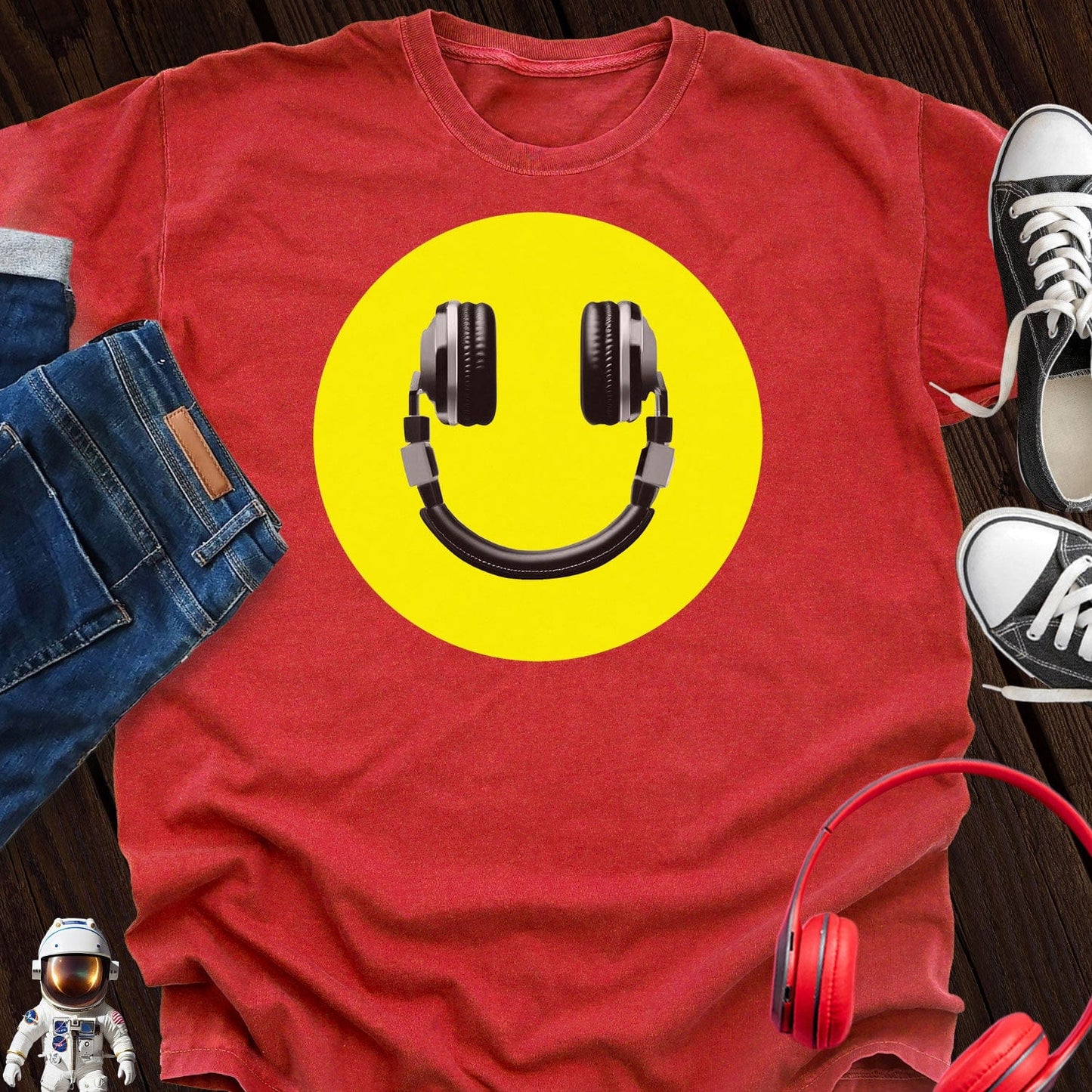 Headphone Smiley T-Shirt