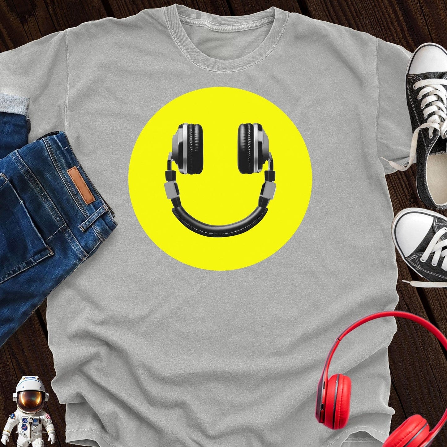 Headphone Smiley T-Shirt