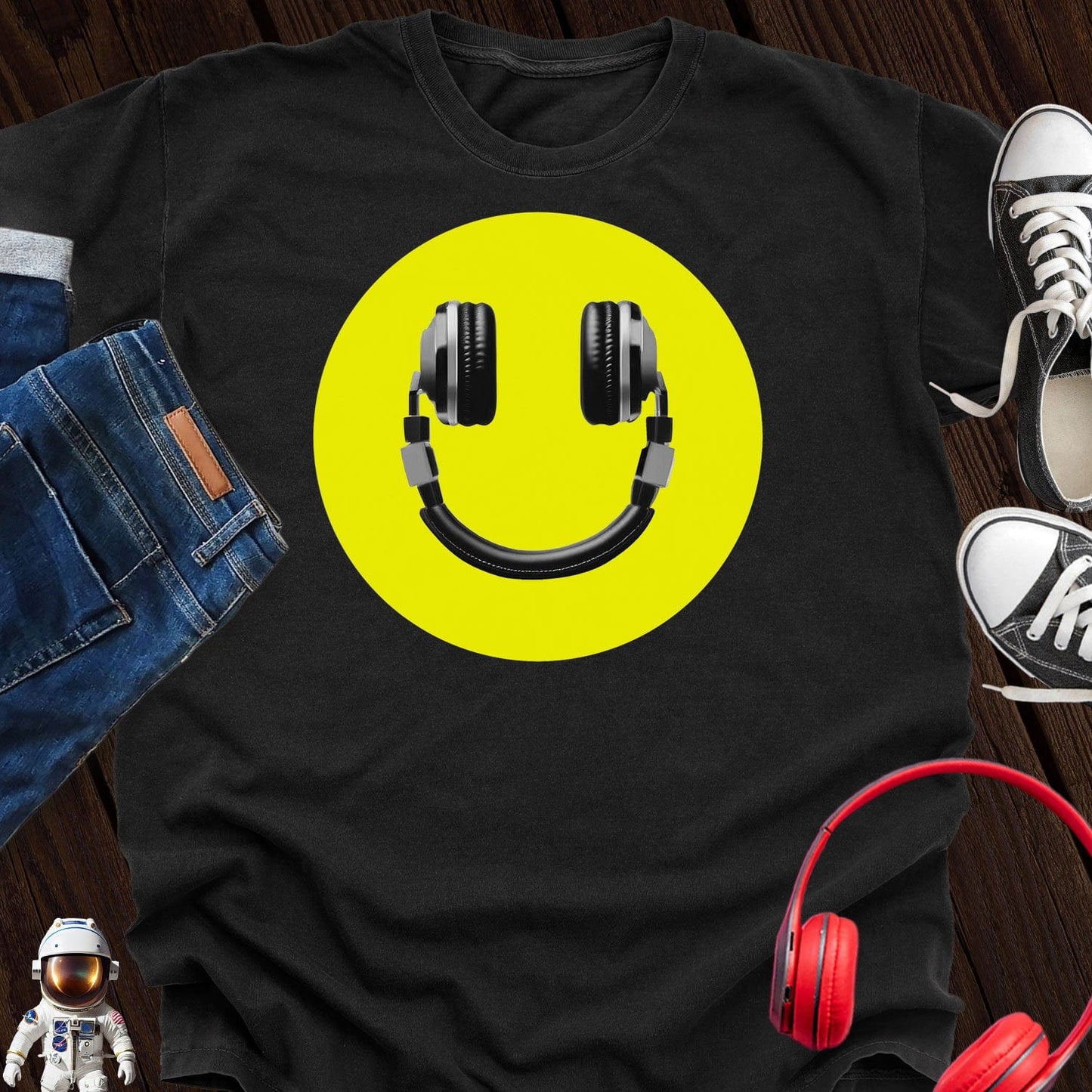 Headphone Smiley T-Shirt